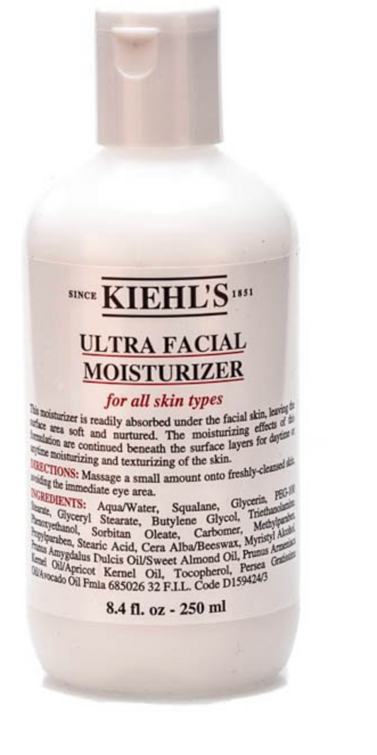 Kiehl's Ultra Facial Moisturizer for All Skin Types - Full Size 8.4oz (250ml)